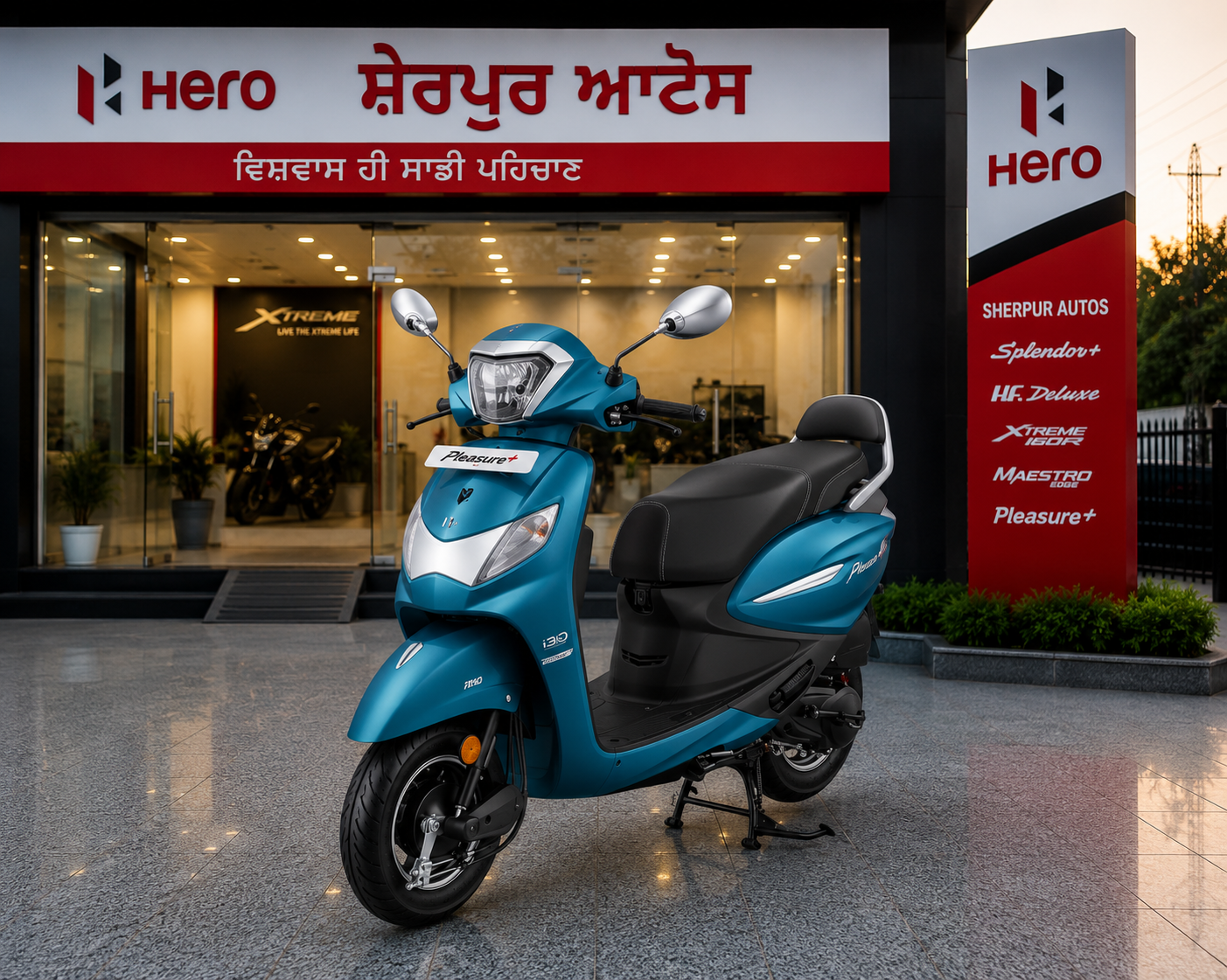 Hero motorcycle at Sherpur Autos